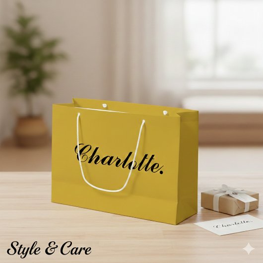Stylish Large Personalized Gift Bag with Name Groot Cadeauzakje
