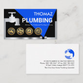 Stylish Leaking Faucet Plumbing Pipes Visitekaartje (Voorkant / Achterkant)