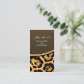 Stylish Leopard Visitekaartje (Staand voorkant)