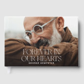 Stylish Lettering Forever in our Hearts' Memorial  Gastenboek (Voorkant)