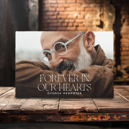 Stylish Lettering Forever in our Hearts' Memorial  Gastenboek
