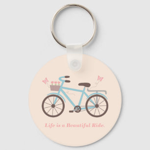 Stylish Life is een Mooie Rit Fiets Citaat Sleutelhanger