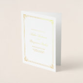 Stylish Lijst Wedding Ceremony Programs Folie Kaarten (Voorkant)