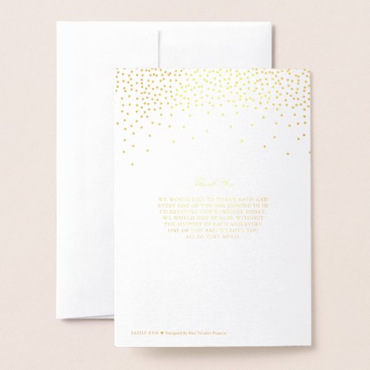 Stylish Lijst Wedding Ceremony Programs Folie Kaarten (Met envelop)