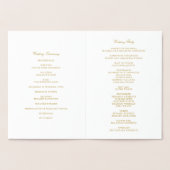 Stylish Lijst Wedding Ceremony Programs Folie Kaarten (Binnen)