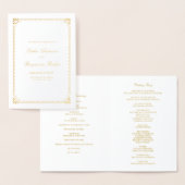 Stylish Lijst Wedding Ceremony Programs Folie Kaarten (Display)