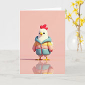 Stylish Little Bird Friend Card Kaart (Gele Bloem)