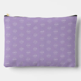 Stylish Logo Print Organizer Pale Purple Etui