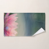 Stylish Lotus Flower Landscape, Zen Bad Handdoek (Handdoek)