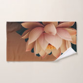 Stylish Lotus Flower Landscape, Zen Bad Handdoek (Handdoek)