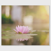 Stylish Lotus Flower Landscape, Zen Cadeaupapier (Vlak)