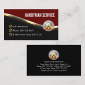 Stylish Luxurious Metallic Waves Home Repair Visitekaartje (Voorkant / Achterkant)