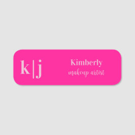 Stylish Makeup Artist Employee Name Badge
