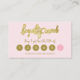 Stylish Makeup Artist Kapsalon 5 Loyalty Card Visitekaartje