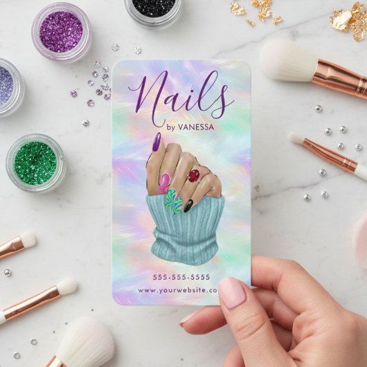Stylish Manicurist Artist Nail Studio Chic Opal Visitekaartje