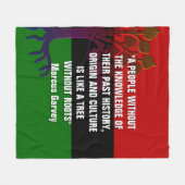 Stylish Marcus Garvey TREE ZONDER ROOTS Fleece Deken (Voorkant (Horizontaal))