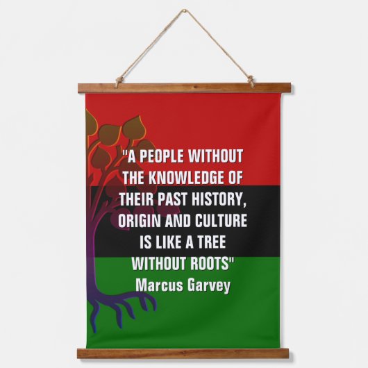 Stylish Marcus Garvey TREE ZONDER ROOTS Hangend Wandkleed (Voorkant)