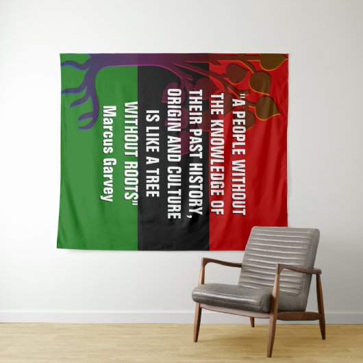 Stylish Marcus Garvey TREE ZONDER ROOTS Wandkleed (In Situ (horizontaal))