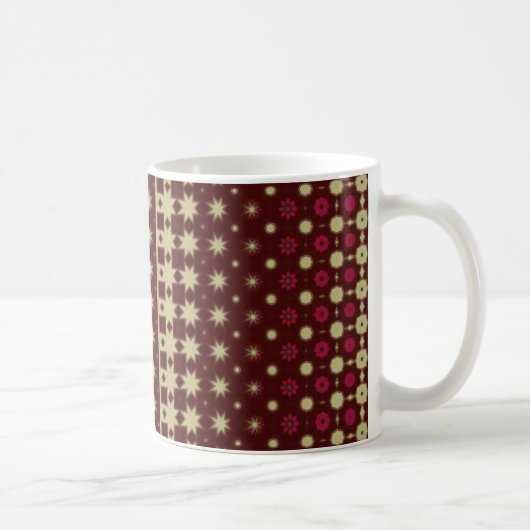 Stylish Maroon Geometric Coffee Mug Koffiemok (Rechts)