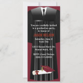 Stylish Maroon Graduation Party Invitation Kaart (Voorkant)