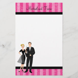 Stylish Martini Couple Briefpapier
