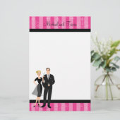 Stylish Martini Couple Briefpapier (Staand voorkant)