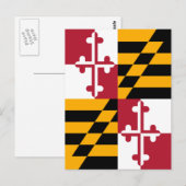 Stylish Maryland State Flag Decor Briefkaart (Voorkant / Achterkant)