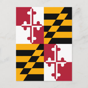 Stylish Maryland State Flag Decor Briefkaart