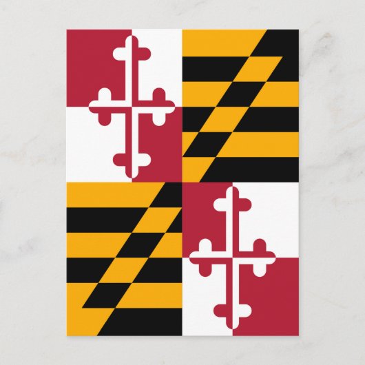 Stylish Maryland State Flag Decor Briefkaart (Voorkant)