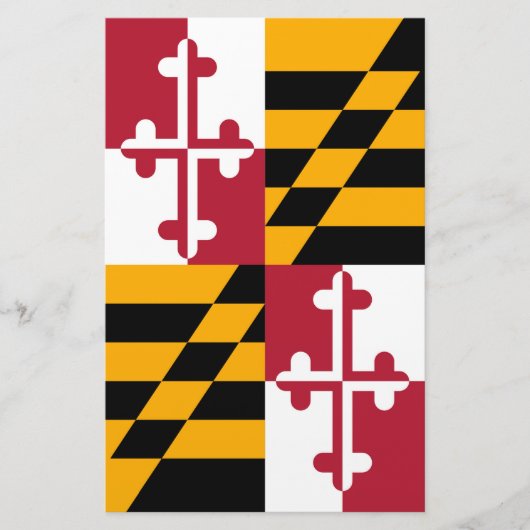 Stylish Maryland State Flag Decor Briefpapier (Voorkant)