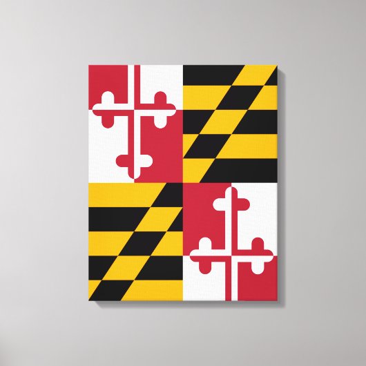Stylish Maryland State Flag Decor Canvas Afdruk (Voorkant)