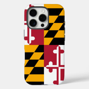 Stylish Maryland State Flag Decor iPhone 16 Pro Hoesje