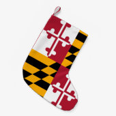 Stylish Maryland State Flag Decor Kleine Kerstsok (Voorkant (Hangend))