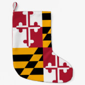 Stylish Maryland State Flag Decor Kleine Kerstsok (Voorkant)