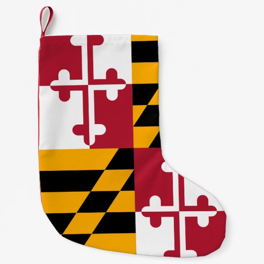Stylish Maryland State Flag Decor Kleine Kerstsok (Voorkant)