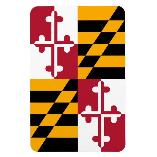 Stylish Maryland State Flag Decor Magneet (Verticaal)