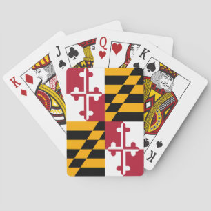 Stylish Maryland State Flag Decor Pokerkaarten