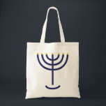 Stylish Menorah Navy Gold Tote Bag<br><div class="desc">Stylish Menorah Navy Gold tas. Wat een geweldig idee voor Sukkot! Dit handige tas is voorzien van een stijlvolle marine en gouden Menorah. De gouden Menorah wordt genoemd in de Bijbel in Exodus 25:31 ... ... ... ... ... En gij zult een kaars maken van zuiver goud: van geslagen werk...</div>
