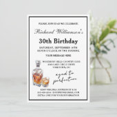 Stylish Men's 30th Birthday Party Classic  Kaart (Staand voorkant)