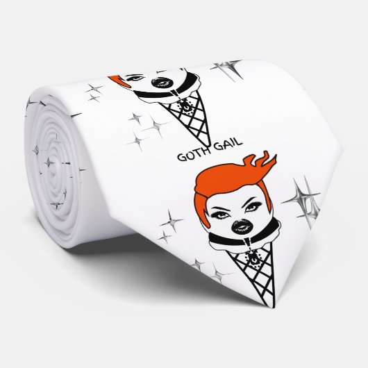 Stylish Men's Tie featuring GOTH GAIL Stropdas (Opgerold)