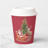 Stylish Merry Christmas Modern Holiday Pattern Cup Papieren Bekers (Voorkant)