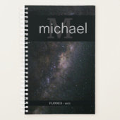 Stylish Milky Way Monogrammed Planner (Voorkant)