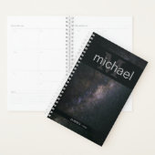 Stylish Milky Way Monogrammed Planner (Display)