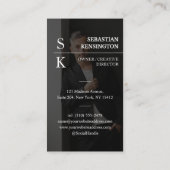 Stylish Minimal Modern Monogram Professional Photo Visitekaartje (Achterkant)
