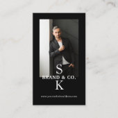 Stylish Minimal Modern Monogram Professional Photo Visitekaartje (Voorkant)