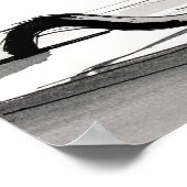 Stylish Minimalist Art Cat in the City Sunning  Poster (Hoek)