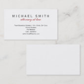 Stylish Minimalist Lawyer Attorney Visitekaartje (Voorkant / Achterkant)