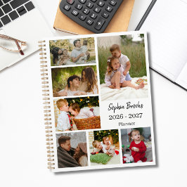 Stylish Modern 6 Photo Collage Appointment Book Planner