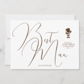 Stylish Modern Best Man Wedding Simple Proposal  Kaart (Voorkant)