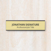 Stylish Modern Black Gold Glamorous Template Door  Deurbordje (Voorkant)